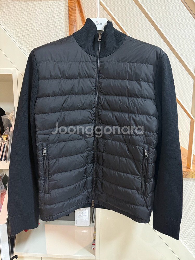 [XL] 24 / 25 몽클레어 트리콧 가디건 니트패딩 블랙--0