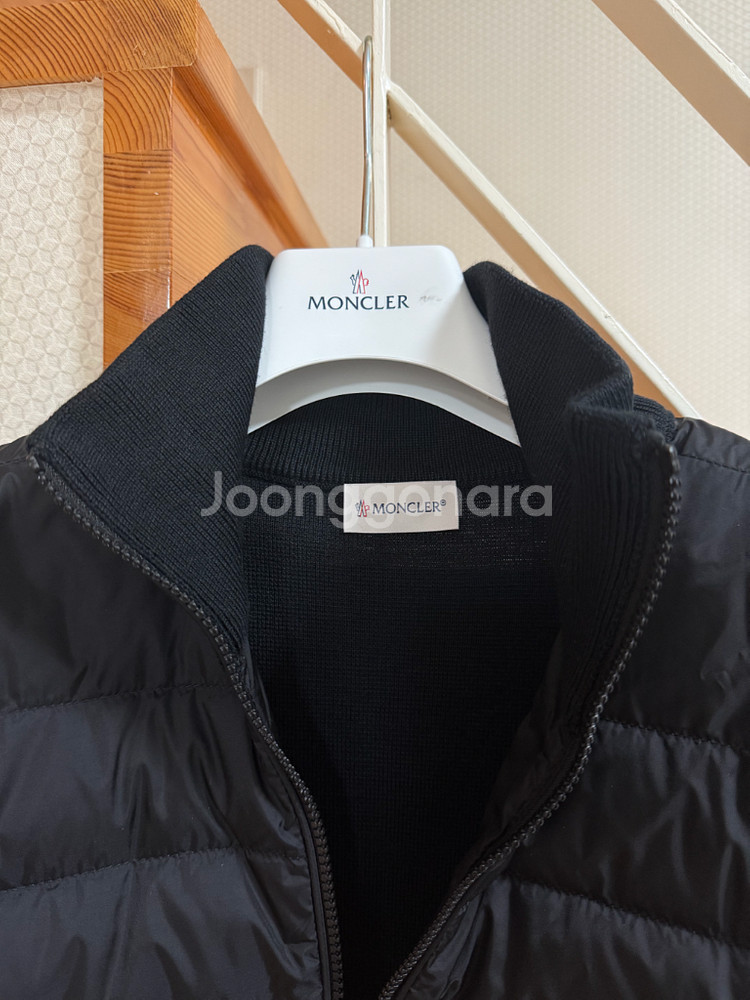 [XL] 24 / 25 몽클레어 트리콧 가디건 니트패딩 블랙--2