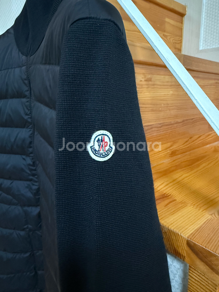 [XL] 24 / 25 몽클레어 트리콧 가디건 니트패딩 블랙--1