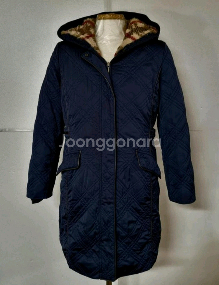 66)닥스/토끼털 안감/후드 패딩 코트/--0