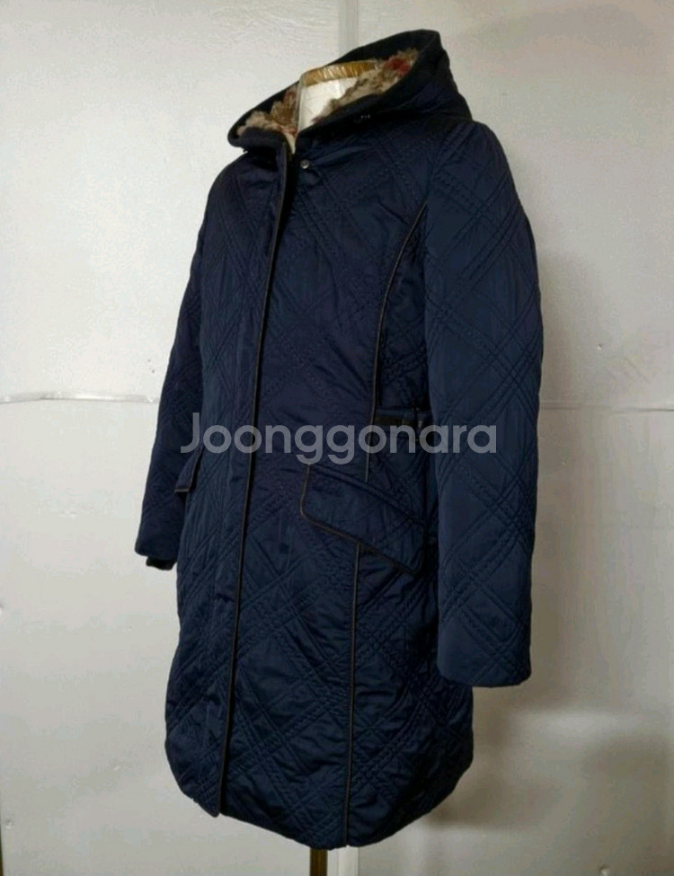 66)닥스/토끼털 안감/후드 패딩 코트/--1