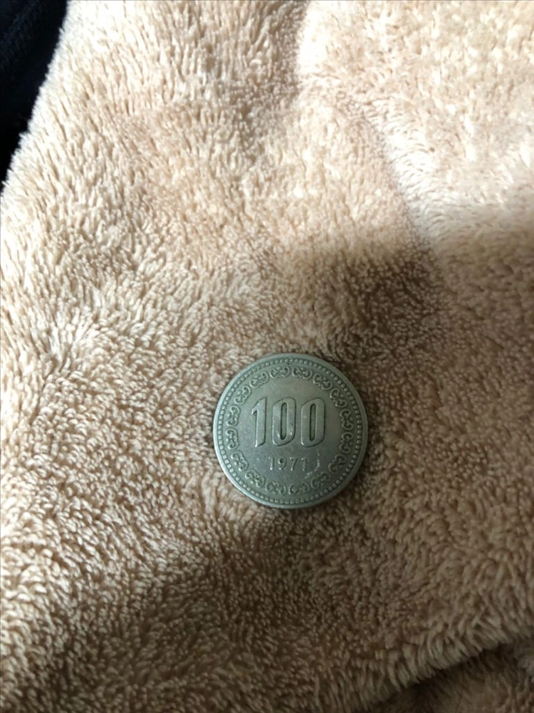 1971년 100원 동전 이미지