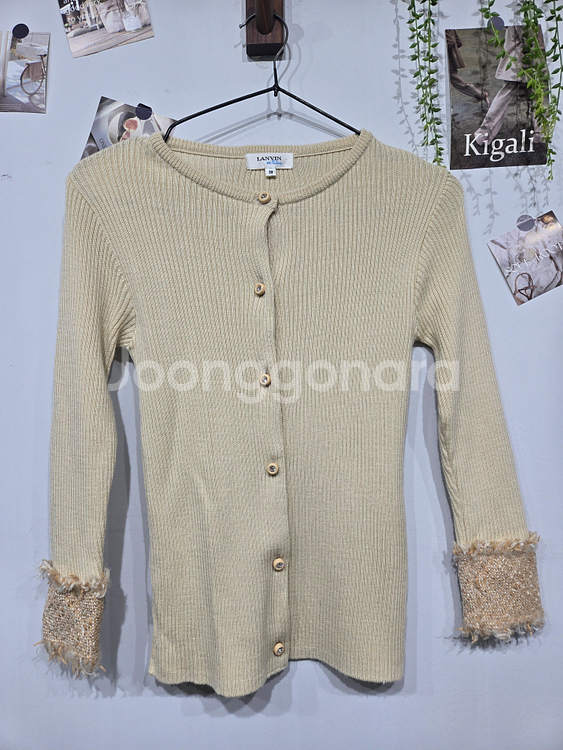 랑방 골지 니트 가디건 아이보리 여성--2