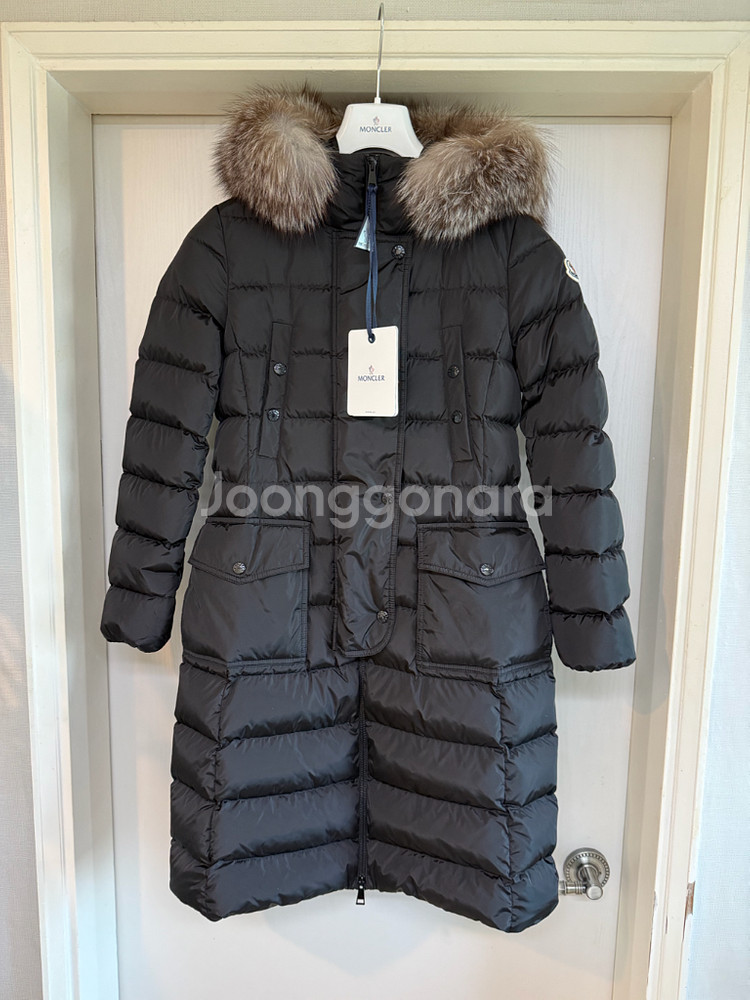 [0] 23 / 24 몽클레어 클로에 롱패딩 블랙 폭스퍼--0