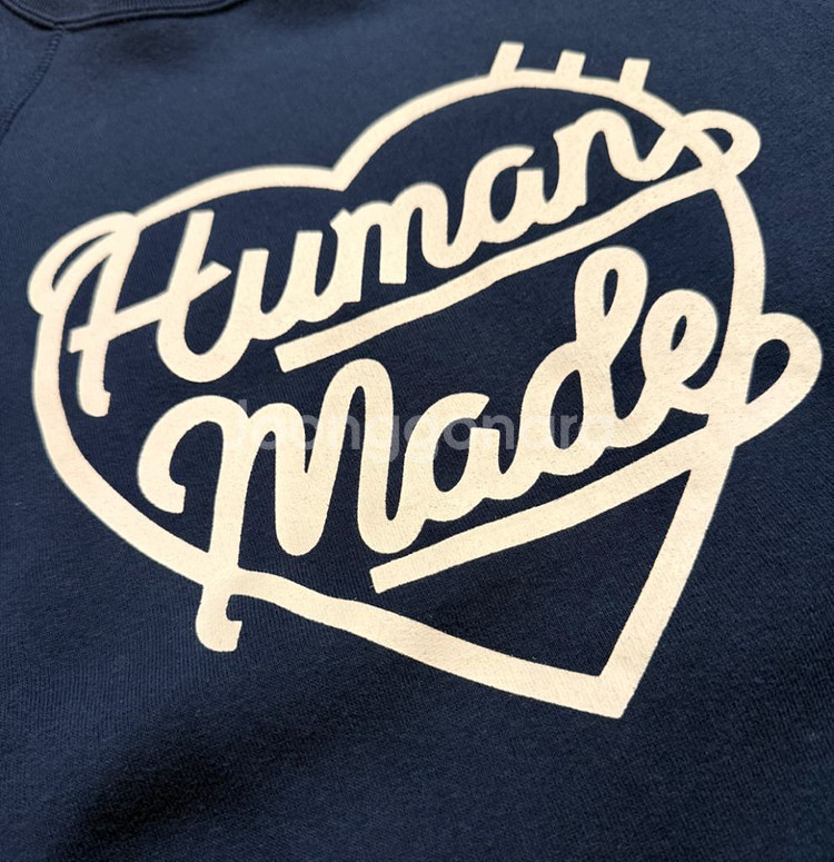 (XXL) 휴먼메이드 라글란 하트로고 크루넥 맨투맨 스웻셔츠--3