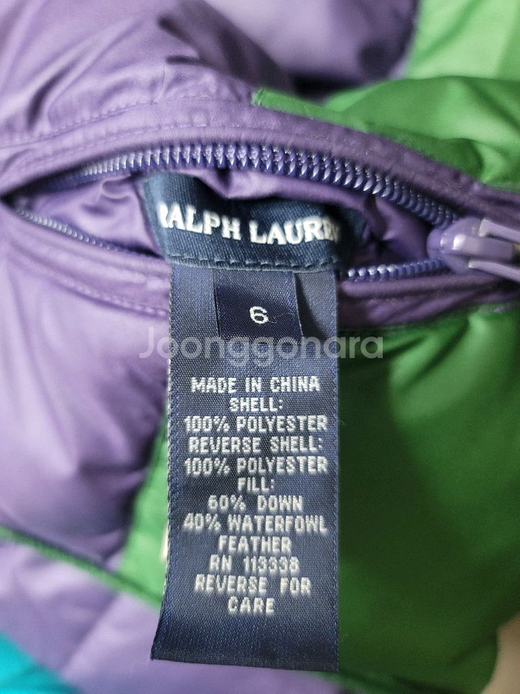 폴로 키즈 리버시블 패딩 6사이즈 상태굿--3