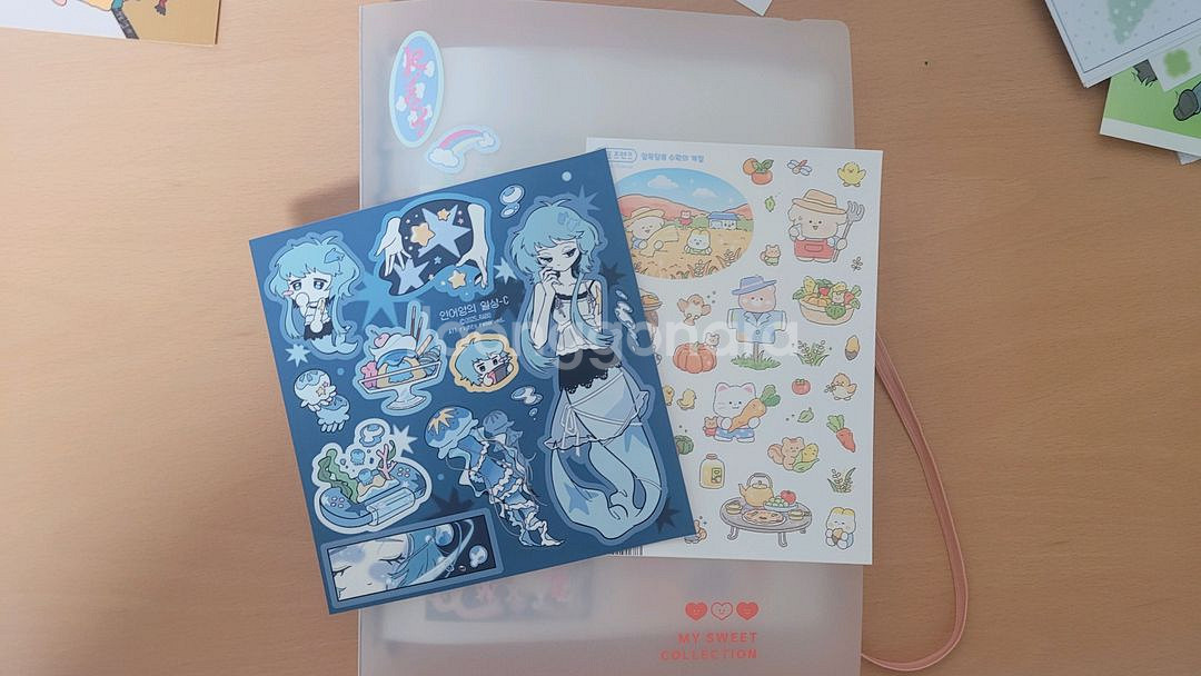 (급처!!)다꾸 처분 브랜드 씰스, 모조지 포함 바인더 일괄 양도--0