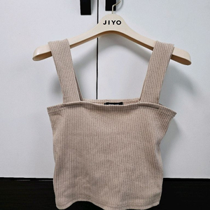 베이지 골지 니트 나시