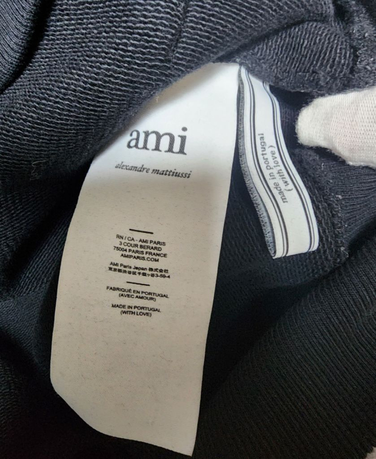 아미 빅하트 로고 블랙 후드티 (M사이즈) 이미지