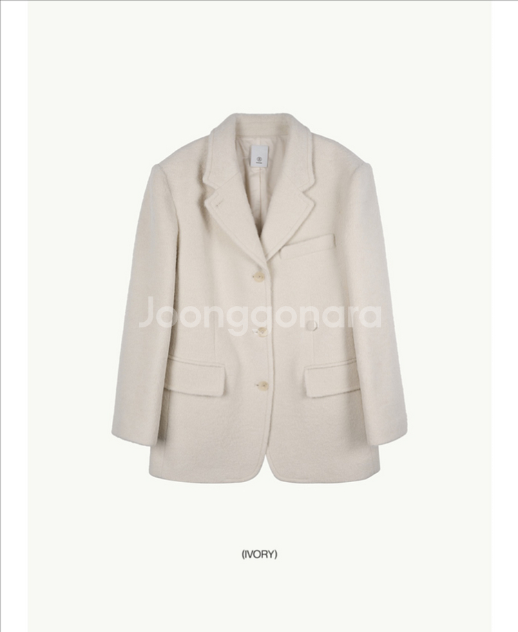 블러썸에이치컴퍼니 포니 더블브레스트 자켓 코트(차정원착용)--3