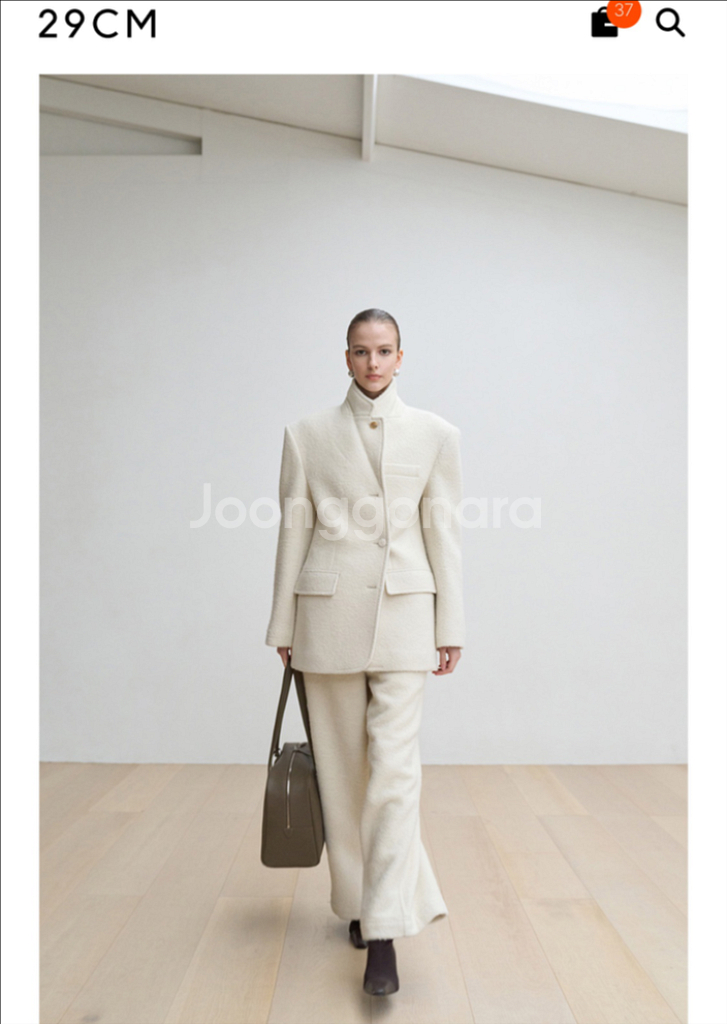 블러썸에이치컴퍼니 포니 더블브레스트 자켓 코트(차정원착용)--1