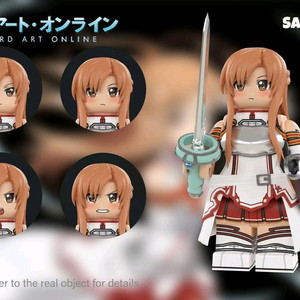 레고 커스텀 피규어 소드 아트 온라인 아스나 소아온