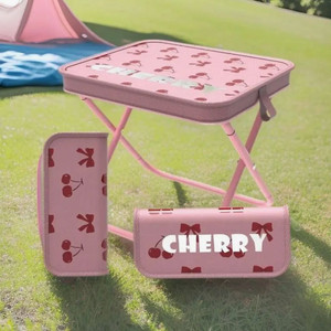 핑크 체리 캠핑용 의자 휴대용 의자 어린이 의자 이미지