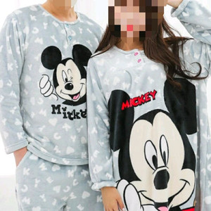 (정품) 수면잠옷 미키 미니 밍크 두툼 잠옷세트