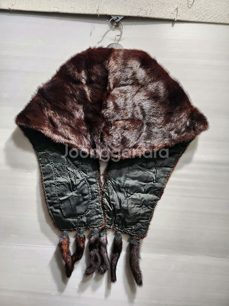 밍크 모피 숄--1