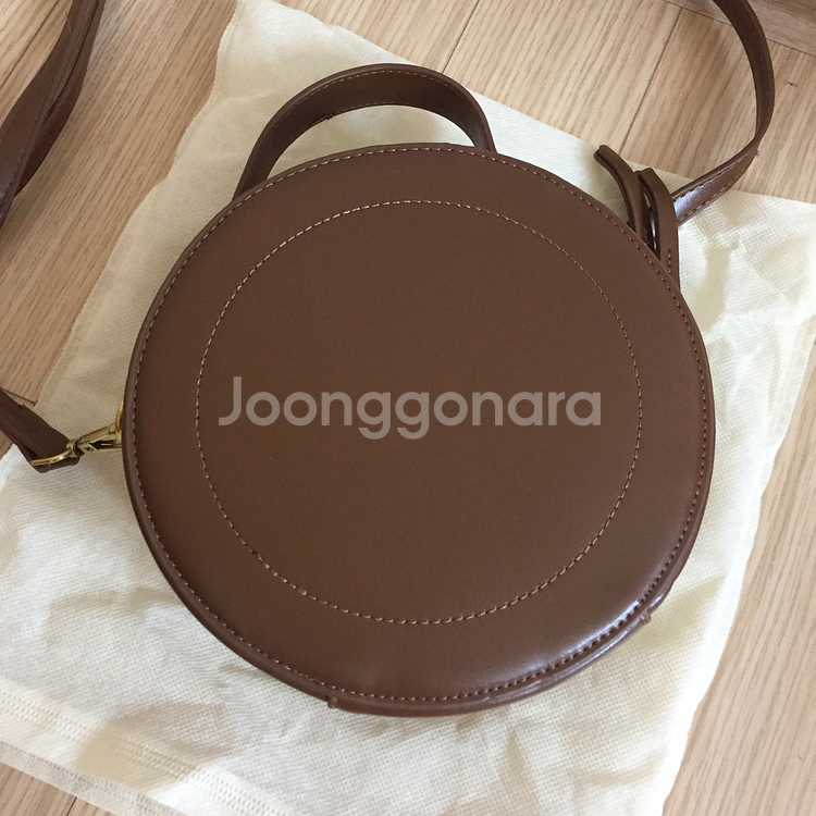 택포) 코코아 브라운백 갈색가방 크로스백 숄더백 탑핸들 토트백 원형 탬버린백--2