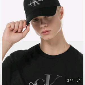캘빈클라인 블랙 로고 볼캡