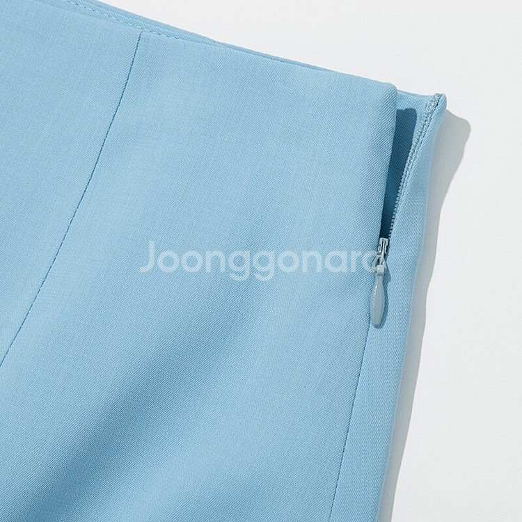 택포) 로지에 하늘색 슬릿 h라인 미니스커트 결혼식 하객룩 졸업사진 w컨셉 무신사 에이블리 지그재그--2