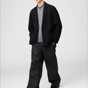 [L]새제품 유니클로 C 와이드 파라슈트팬츠 블랙