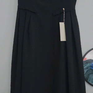 플로움 리본 뷔스티에 블랙 원피스