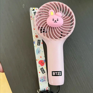 BT21 COOKY 휴대용 선풍기 핑크