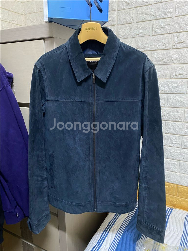 [L]A급 자라 리얼 스웨이드 자켓 네이비--0