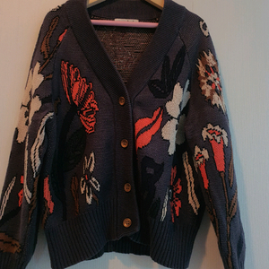리미떼두두 플라워 패턴 가디건 m