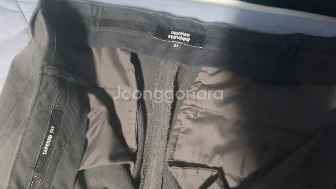 무신사 스탠다드 히든밴딩 슬랙스 바지--2