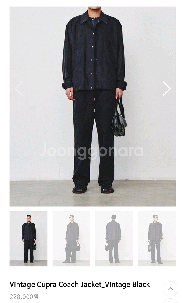 [XL] 아트이프액츠 빈티지 큐프라 코치 자켓 블랙--0