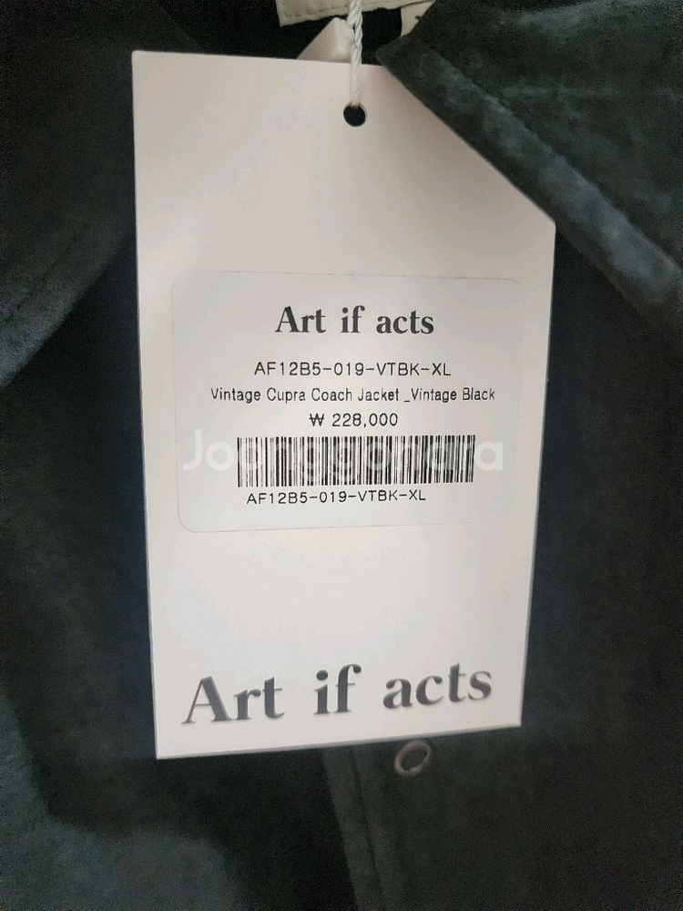 [XL] 아트이프액츠 빈티지 큐프라 코치 자켓 블랙--4