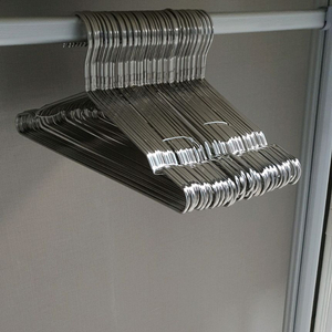 굵기4mm 두꺼운 304통스텐 일체형 옷걸이50개