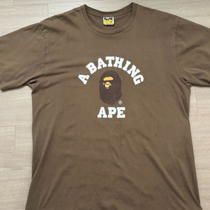 [2XL]베이프 카모 반팔 갈색 티셔츠