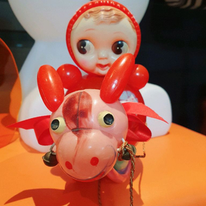 빈티지 쇼와 일본 오뚝이 인형