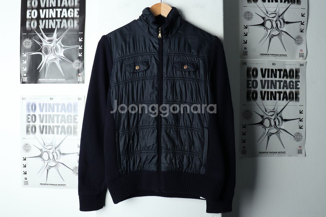 W(L) 휠라 집업 바람막이 점퍼자켓 니트 네이비--1