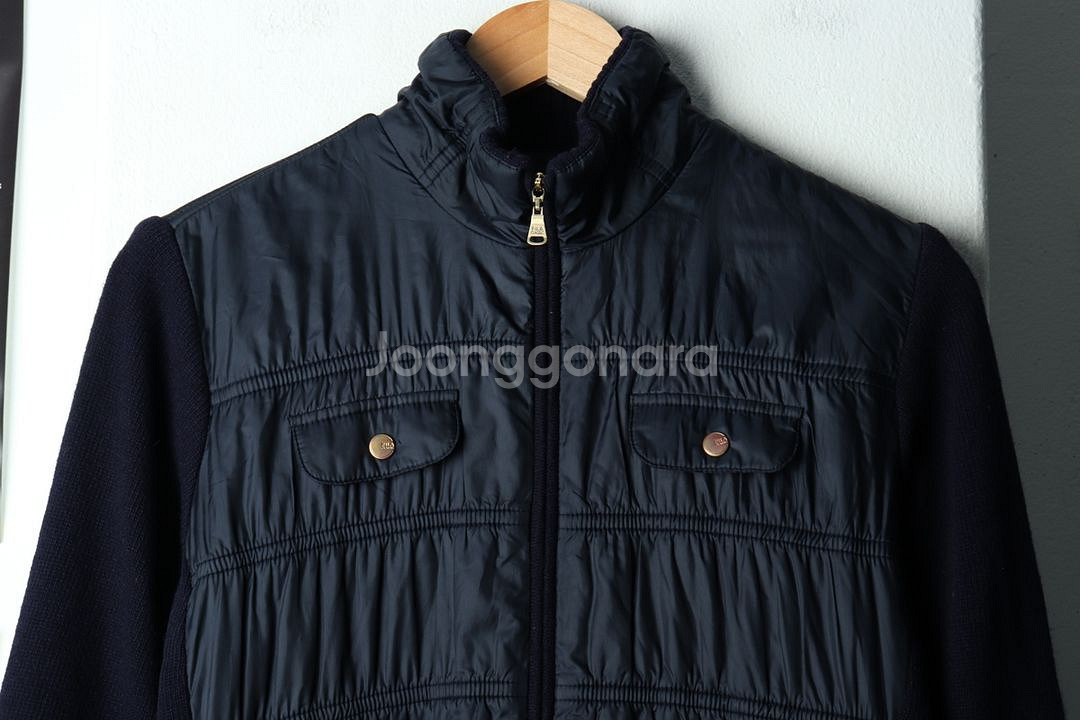 W(L) 휠라 집업 바람막이 점퍼자켓 니트 네이비--2