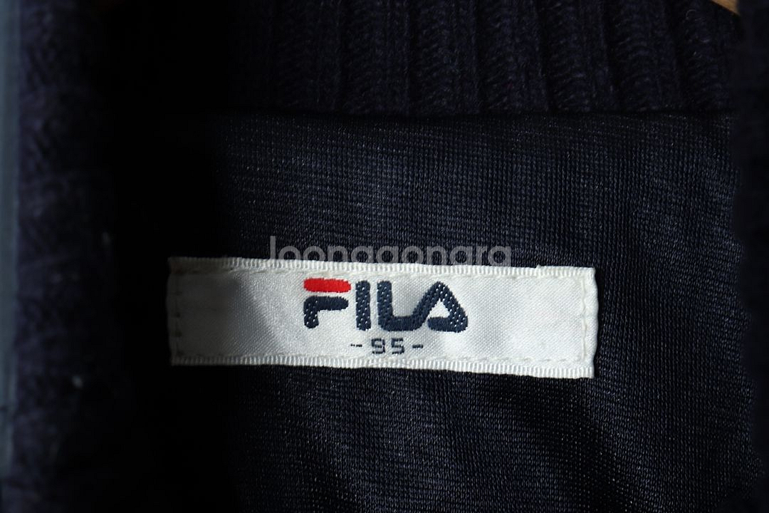 W(L) 휠라 집업 바람막이 점퍼자켓 니트 네이비--5