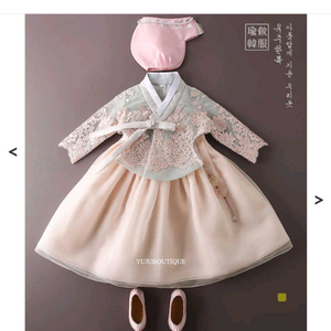 유주부띠크 여아 한복 6호 판매해요