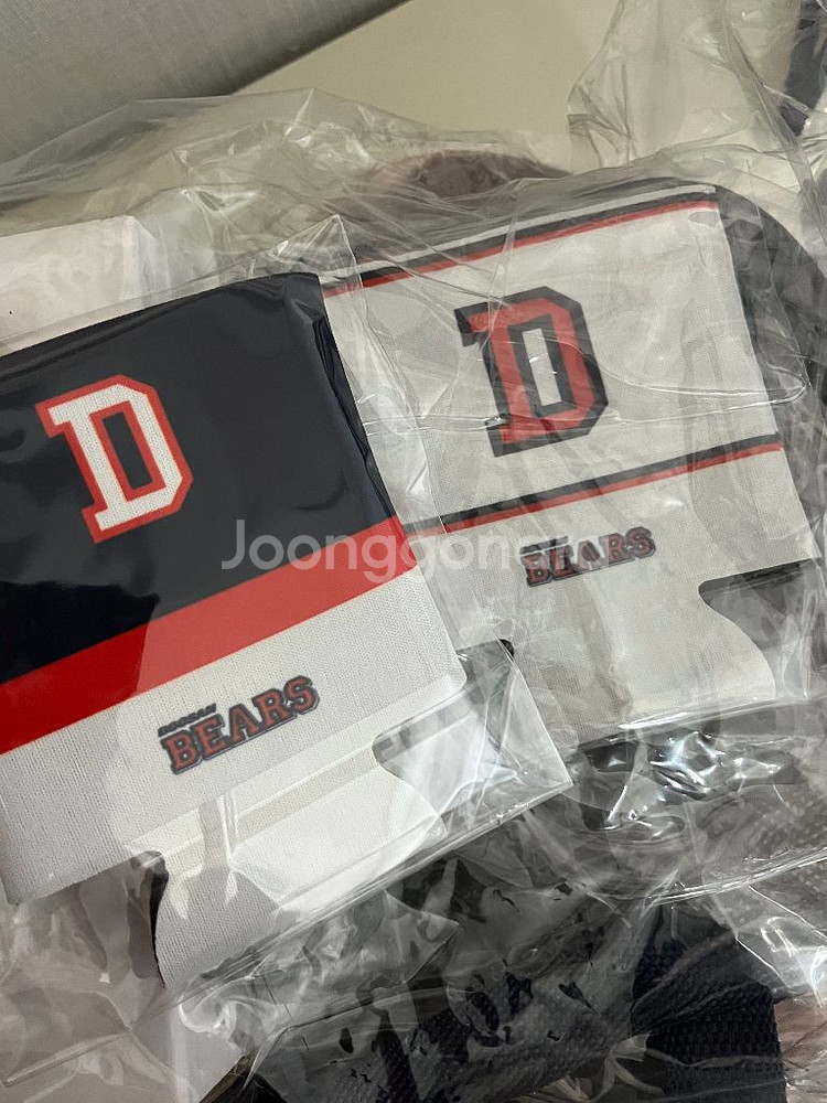 (새상품) 두산베어스 투명pvc백, 텀블러, 모자, 텀블러커버(?) 일괄 판매합니다--1