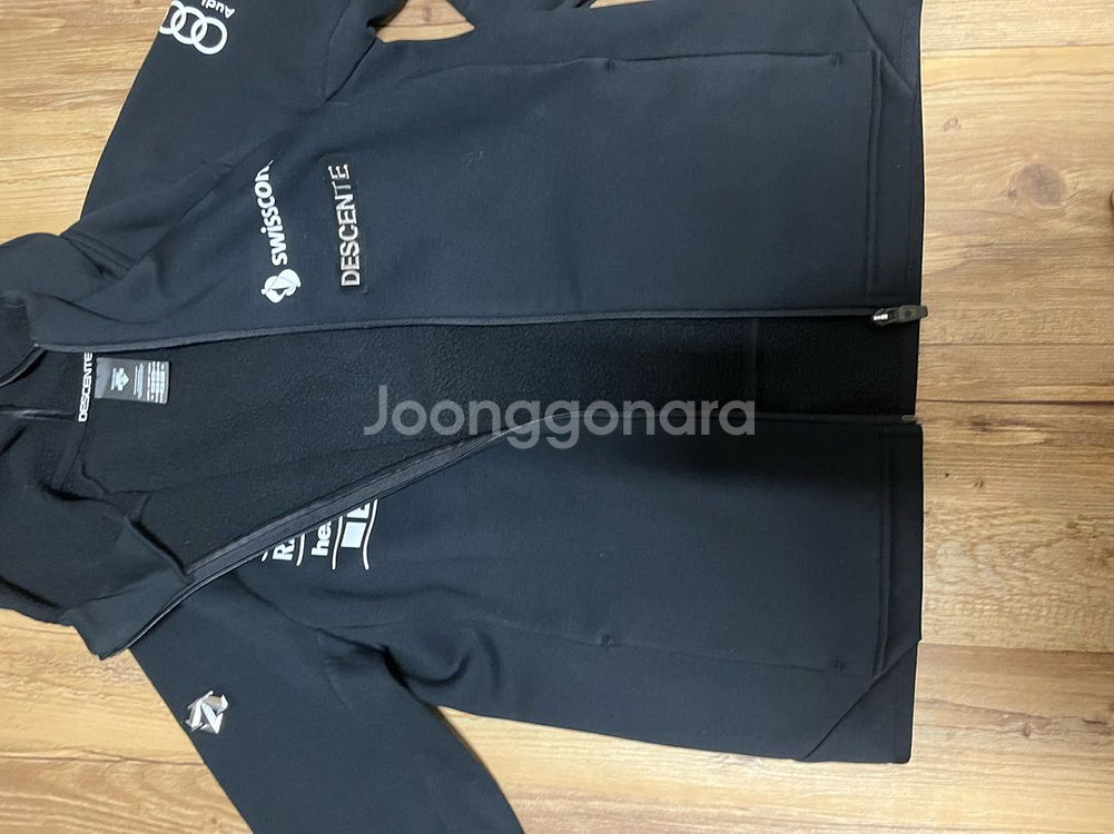 데상트 레플리카 스키 플리스 아우디 후드집업 150 후리스 주니어 스키팀 자켓--2