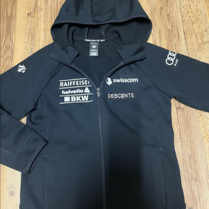 데상트 레플리카 스키 플리스 아우디 후드집업 150 후리스 주니어 스키팀 자켓