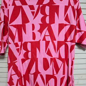 줌바웨어 핑크 반팔티 S