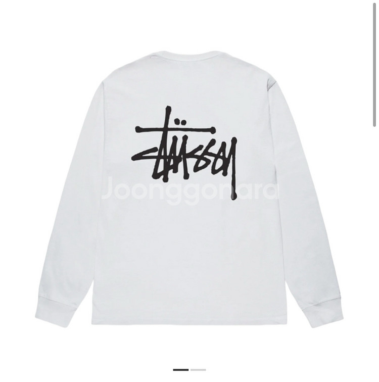 스투시 오리지널 로고 롱슬리브 티셔츠 화이트 M사이즈 새상품 택있음--0
