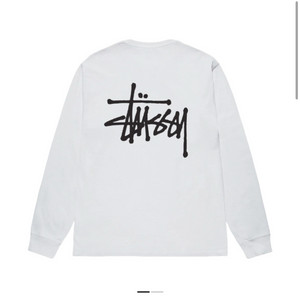 스투시 오리지널 로고 롱슬리브 티셔츠 화이트 M사이즈 새상품 택있음