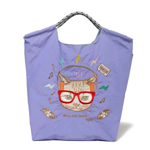 볼앤체인 DJ 고양이 에코백