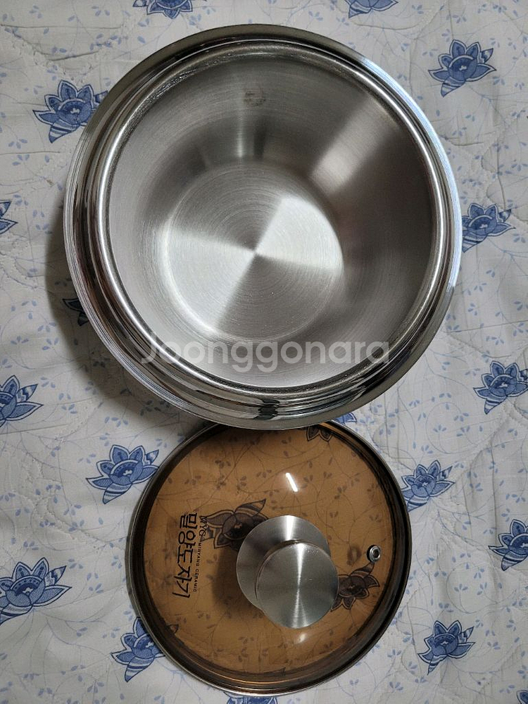 밀양도자기 스테인레스 통삼중 가마솥 16cm 새제품--1