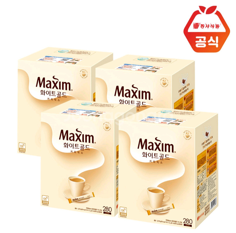 맥심 화이트골드 커피믹스 280Tx4박스--0