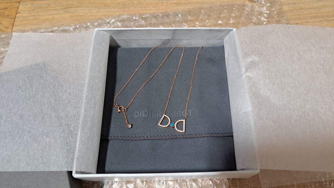 디디에두보 드봉디디 터키석 목걸이 14k--1
