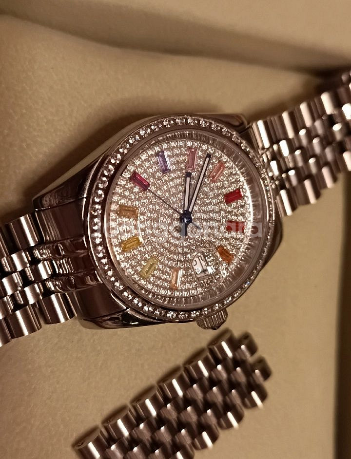 (남녀공용)가이거 레인보우스톤 시계 쿼츠--3