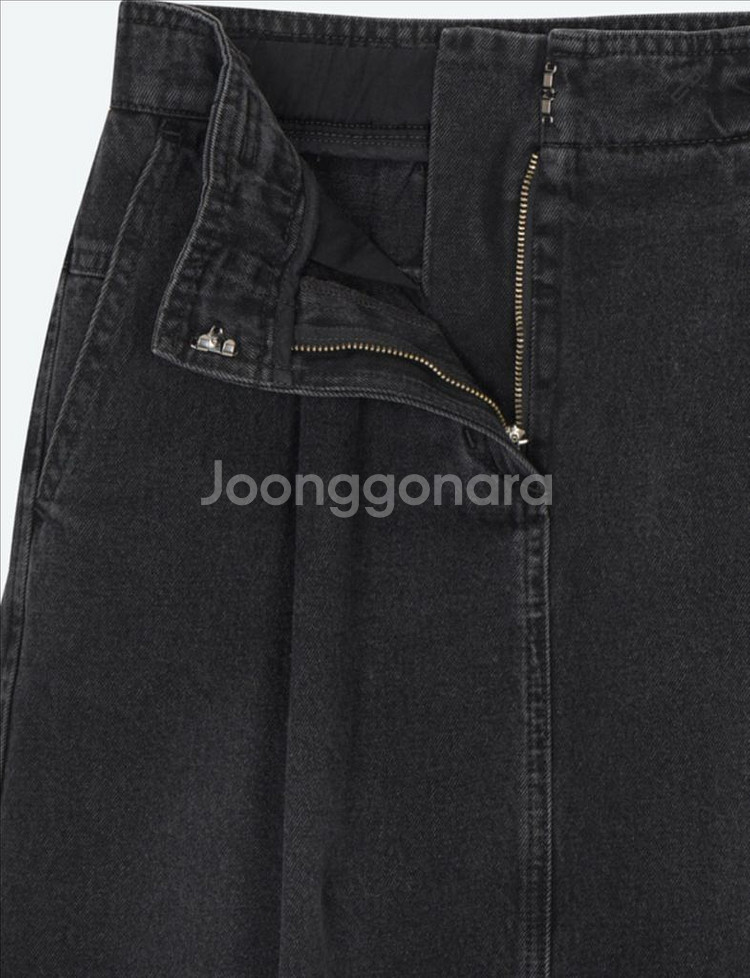 sjsj 벨티드 데님 스커트--5