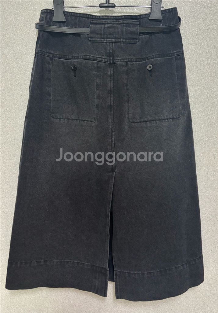 sjsj 벨티드 데님 스커트--7